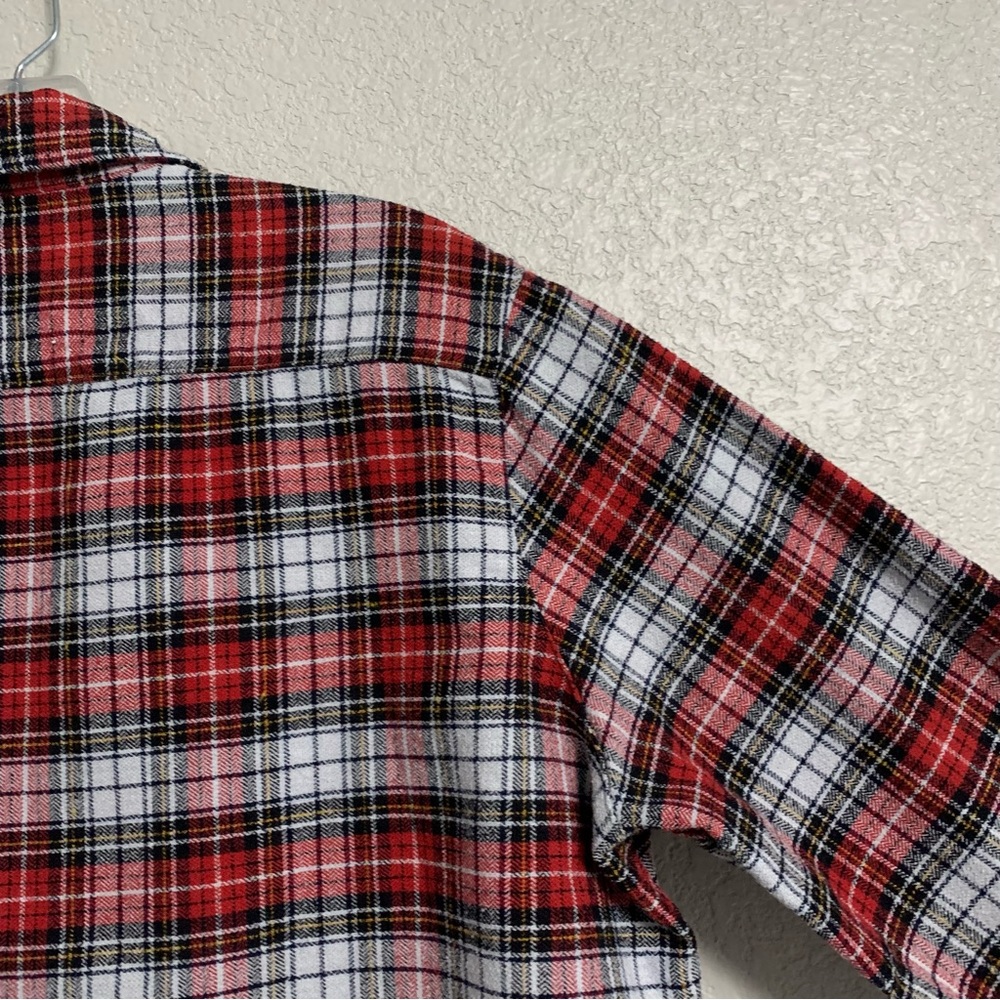Frank and Eileen Shirt Top Women S Plaid Relaxed Button Up Preppy Italian Red - Picture 11 of 16